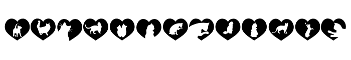 Cat in hear Font UPPERCASE