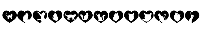 Cat in hear Font LOWERCASE