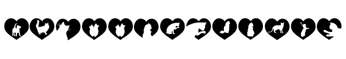 Cat in hear Font LOWERCASE