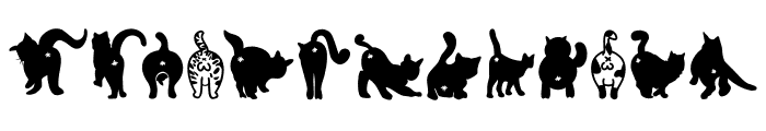 Cat posterior Font LOWERCASE