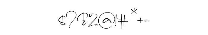 Catalistefa Signature Font OTHER CHARS