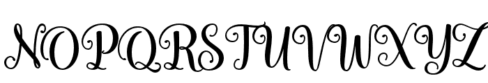 Catherina left swash Font UPPERCASE