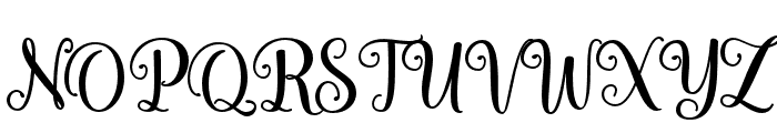 Catherina middle swash two Font UPPERCASE