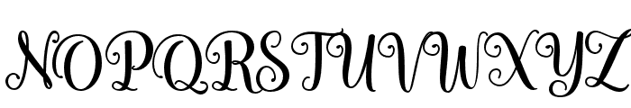 Catherina right swash three Font UPPERCASE