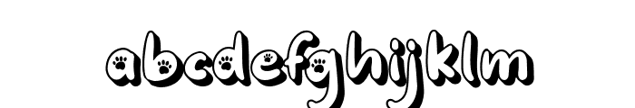 Catto Puroo Extruded Font LOWERCASE