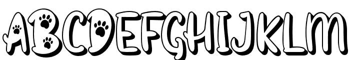 CattoPuroo-Extruded Font UPPERCASE