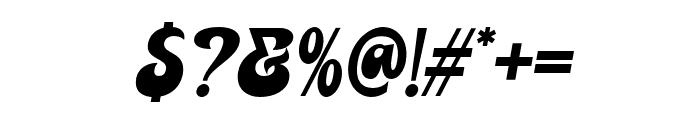 Cavero Oblique Font OTHER CHARS