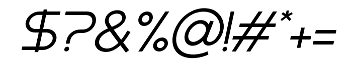 Caxo Italic Font OTHER CHARS