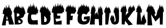 Cedar Heaven Forest Font UPPERCASE