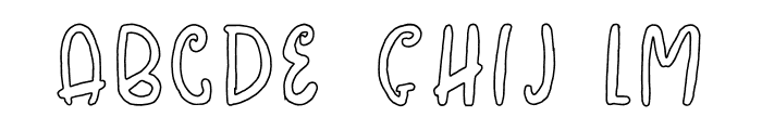 Ceica-Outline Font UPPERCASE