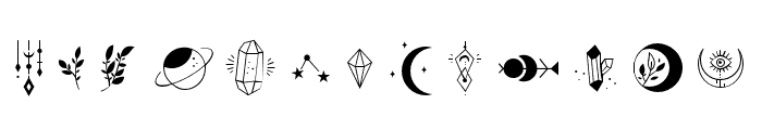 Celestial Symbols Font UPPERCASE