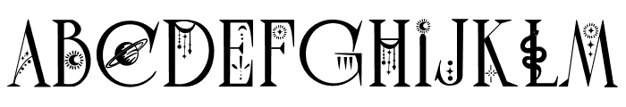 Celestial moon Font UPPERCASE