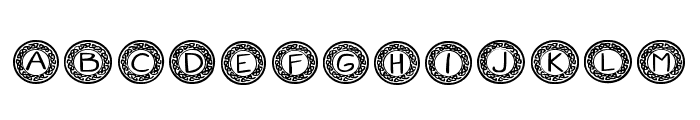 Celtic Circle Alphabet Regular Font UPPERCASE