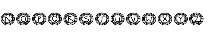 Celtic Circle Alphabet Regular Font UPPERCASE