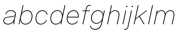 Certia-ThinItalic Font LOWERCASE