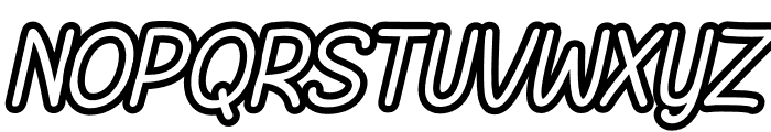Chalksy Outline Bold Italic Font UPPERCASE