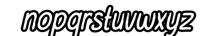 Chalksy Outline Bold Italic Font LOWERCASE