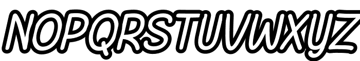 Chalksy Outline Extra Bold Italic Font UPPERCASE