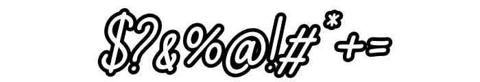Chalksy Outline Italic Font OTHER CHARS