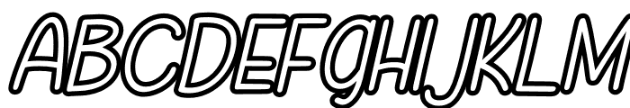 Chalksy Outline Italic Font UPPERCASE