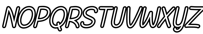 Chalksy Outline Italic Font UPPERCASE