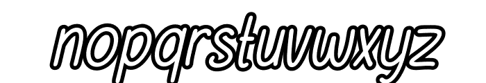 Chalksy Outline Italic Font LOWERCASE