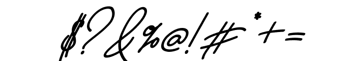 Challista Signature Obilique Font OTHER CHARS