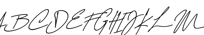 Challista Signature Obilique Font UPPERCASE