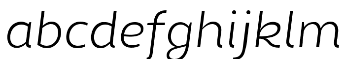 Chamfort Family Light Italic Font LOWERCASE