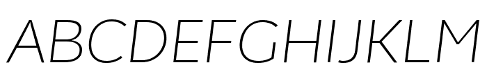Chamfort Family Thin Italic Font UPPERCASE