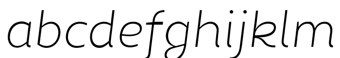 Chamfort Family Thin Italic Font LOWERCASE