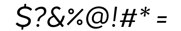 ChamfortFamily-Italic Font OTHER CHARS