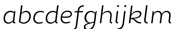ChamfortFamily-LightItalic Font LOWERCASE