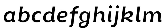 ChamfortFamily-MediumItalic Font LOWERCASE