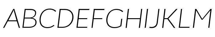 ChamfortFamily-ThinItalic Font UPPERCASE