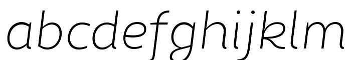 ChamfortFamily-ThinItalic Font LOWERCASE