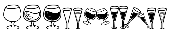 Champagne glass Font OTHER CHARS
