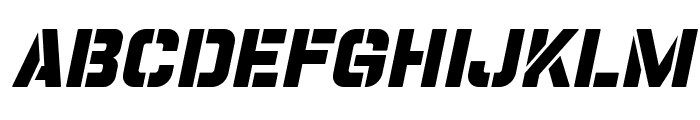 ChampionsStencil-BoldSlanted Font UPPERCASE
