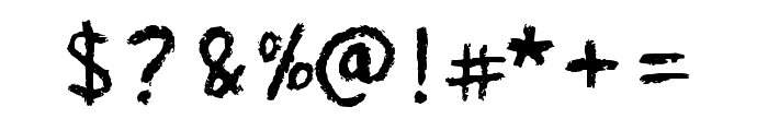 Charcoal Crayon Regular Font OTHER CHARS