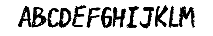 Charcoal Crayon Regular Font UPPERCASE