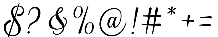 Chardmilk Script Regular Font OTHER CHARS