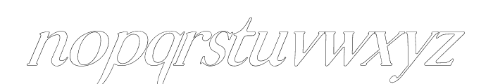 Charles ExtraItalic Outline Font LOWERCASE