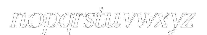 Charles Italic Outline Font LOWERCASE