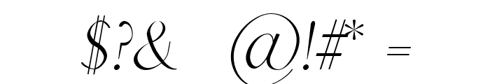 Charlton Light Italic Font OTHER CHARS