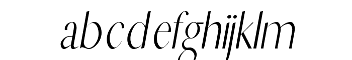 Charlton Light Italic Font LOWERCASE