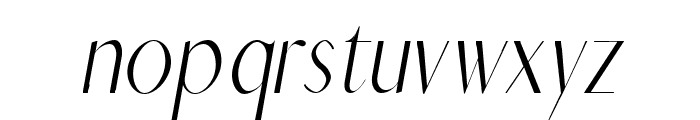 Charlton Light Italic Font LOWERCASE