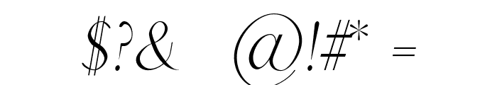 Charlton-LightItalic Font OTHER CHARS
