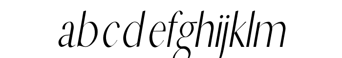 Charlton-LightItalic Font LOWERCASE