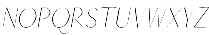 Charlton Thin Italic Font UPPERCASE
