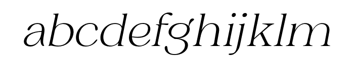 CharmanSerif-ThinItalic Font LOWERCASE